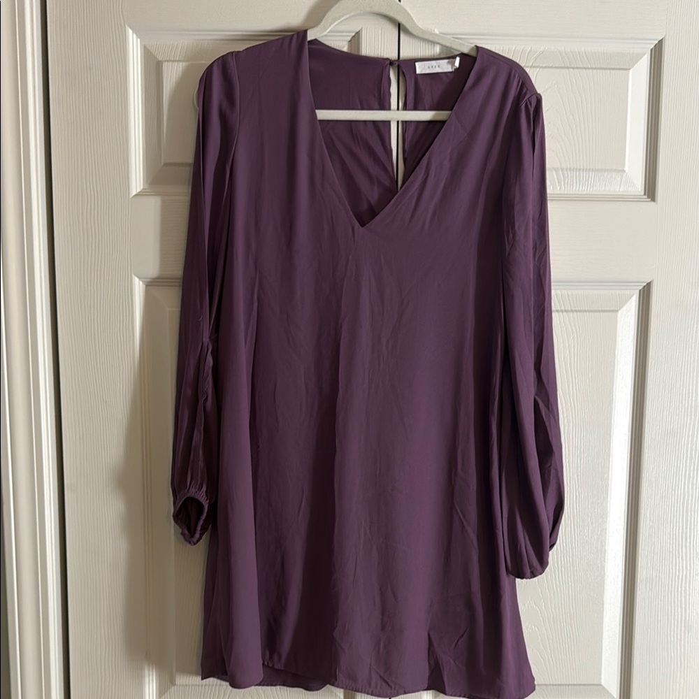 Purple Open Sleeve Dress